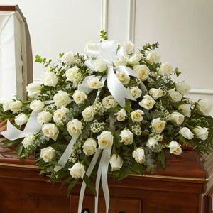 Boonton Florist | White Rose Casket