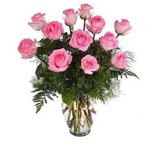 Boonton Florist | 12 Pink Roses 