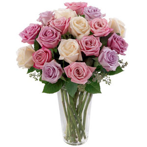 Boonton Florist | 18 White & Lavender Roses